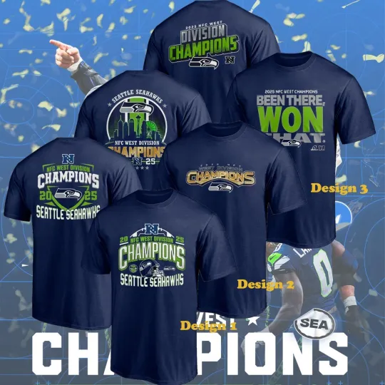 Discover Seattle S 2025 West Champs Gift For Fan, All Size S-5XL For Football Lovers
