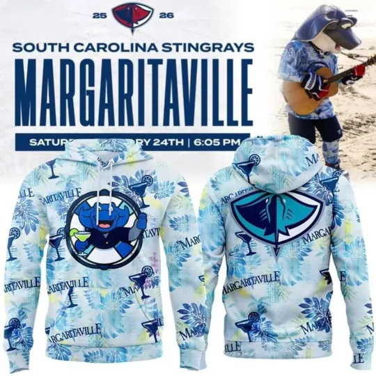 Discover Carolina Stingrays 2026 Margaritaville™ Night Hoodie