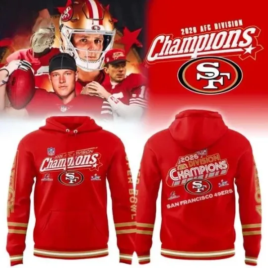 Discover Francisco 2026 A.F.C Division Champions Red Hoodie