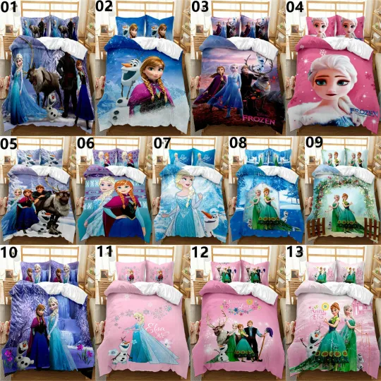 Discover Frozen Queen Single Double Queen King Super King Bed Quilt Doona Duvet Cover Set