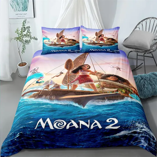 Discover Single King Single Double Queen King Size Bed Quilt Doona Duvet Cover Set Moana