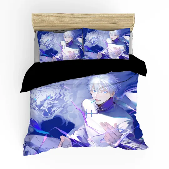 Discover Jujutsu Satoru Tiger Single Double Queen King Bed Quilt Doona Duvet Cover Set
