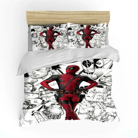 Deadpool Bedding Set, Gift for Friends