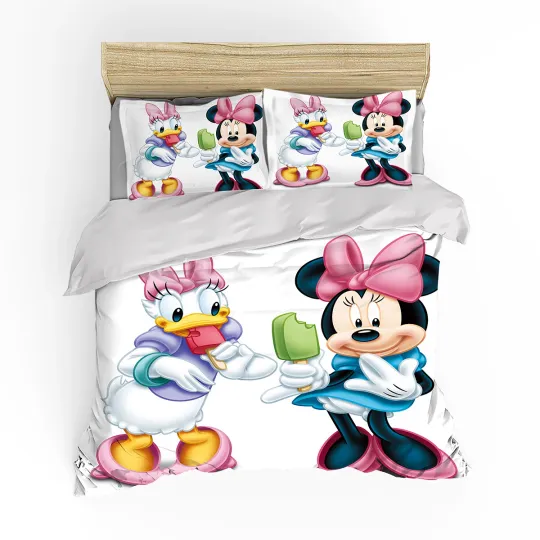 Mickey Minnie Mouse Bedding Set, Gift for Friends
