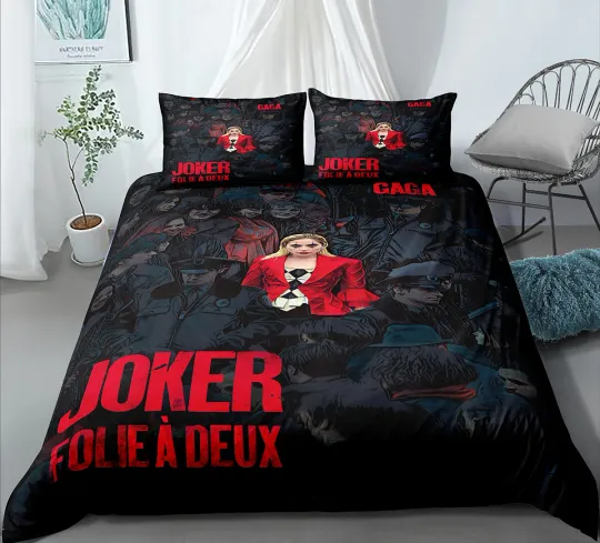 Joker Harley Quinn Bedding Set, Gift for Friends