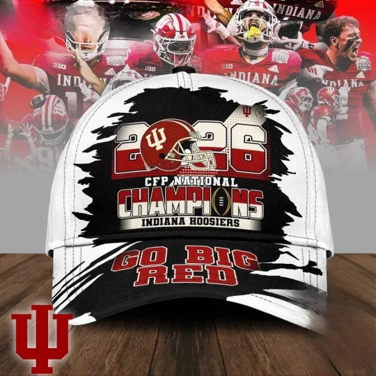 Discover Hoosiers 2026 CFP National Champions Baseball Cap