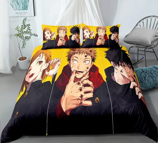 Jujutsu Satoru Bedding Set, Gift for Friends