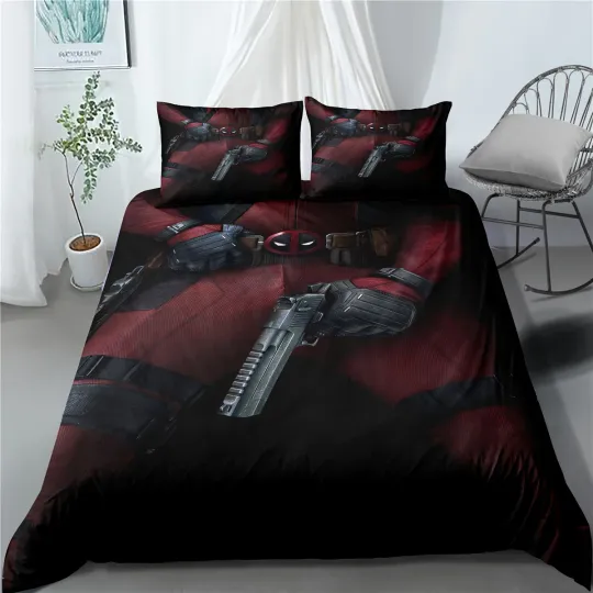Deadpool Bedding Set, Gift for Friends