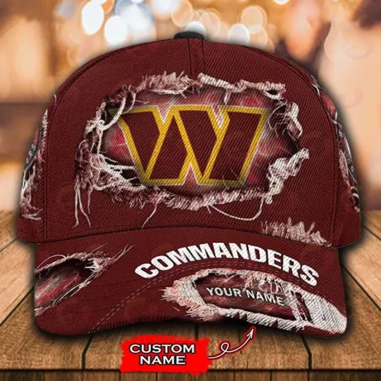 Discover Personalized Washington Football Commanderss Team Classic Cap Gift For Husband