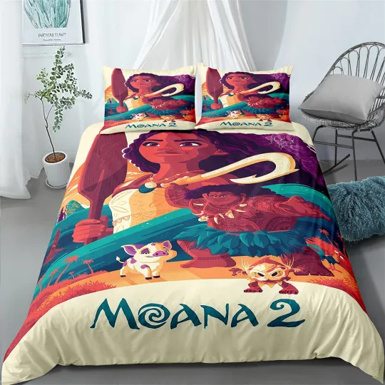 Discover Single King Single Double Queen King Size Bed Quilt Doona Duvet Cover Set Moana