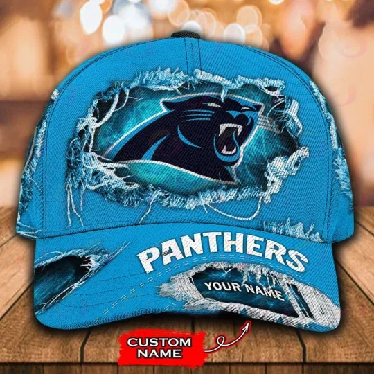 Discover Personalized Carolina Football Pantherss Team Classic Cap Gift For Husband Dad