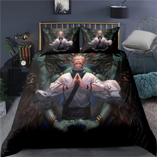 Discover Anime Jujutsu Satoru Bedding Set, Bedroom Decoration