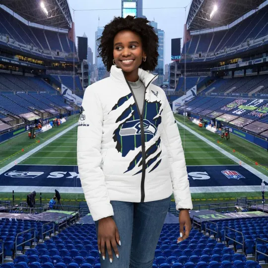 Seattle Seahawks Logo Puffer Jacket