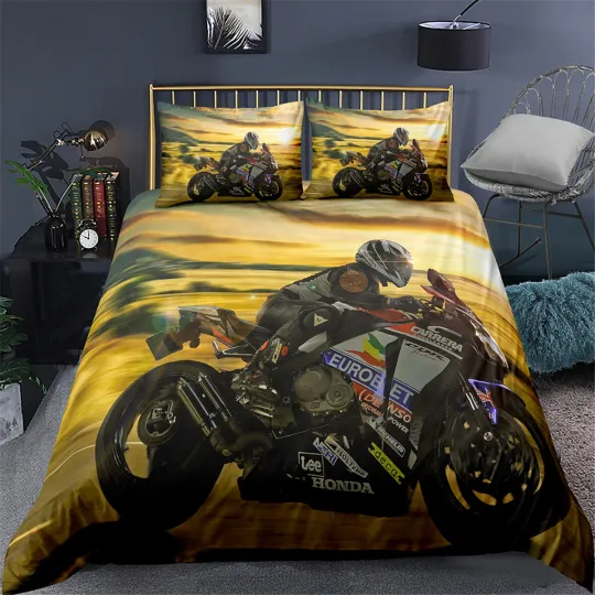 Discover Motorbike Bedding Set, Bedroom Decoration