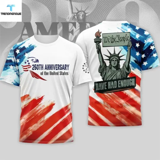 Discover United States 250Th Anniversary Patriotic Graphic 3D Shirt S-5XL