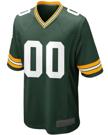 Discover Men's Green Bay GB Green Custom Football Jersey with Personalized Name and Number