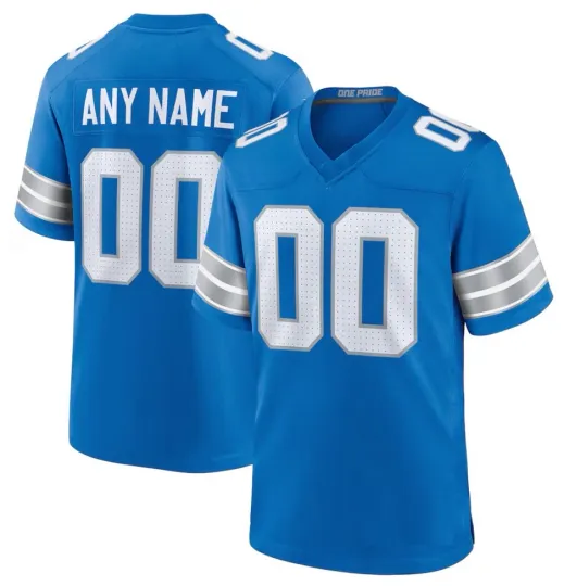Discover Men's Detroit DET Custom Football Jersey with Personalized Name and Number