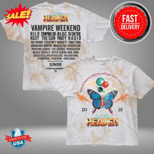 Discover Just Like Heaven Celestial Butterfly Line Up 2025 3D Shirt S-5XL