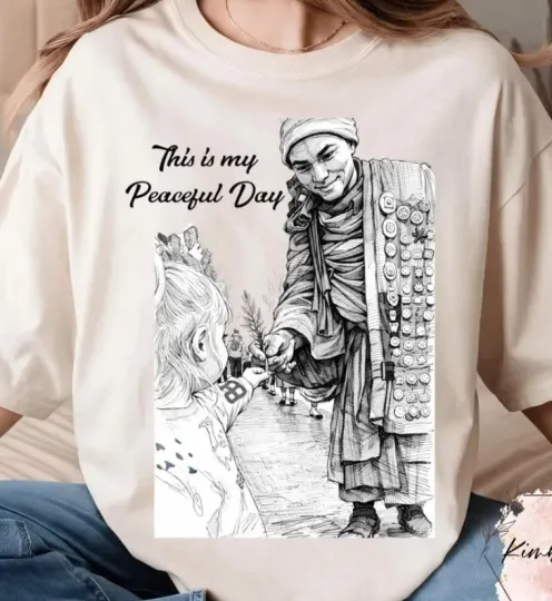 Discover new - Walk for Peace Shirt, Monk Walking with Dog Shirt, Spiritual Mindfulness