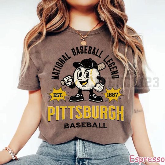Discover Comfort Colors Pittsburgh Baseball T-Shirt, Steel City Fan Resolve, Unisex Gameday Street Style