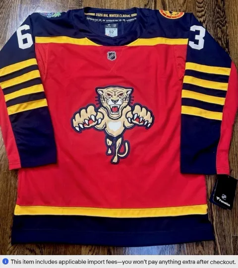 Brad Marchand #63 Florida Panthers 2026 Winter Classic Jersey - Size Large 52