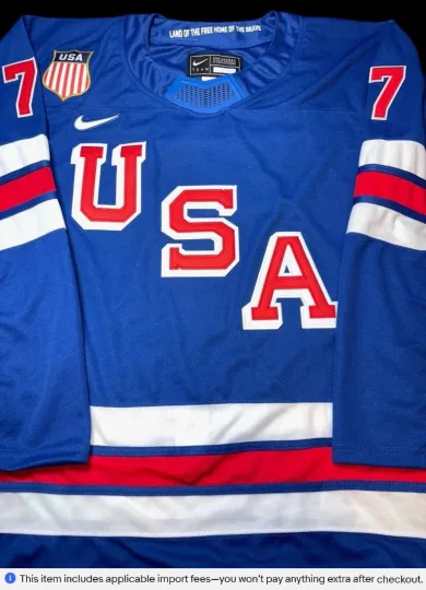 Brady Tkachuk #7 2026 Olympics Team USA Size Large Jersey