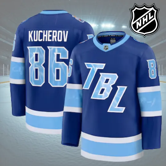 Discover Nikita Kucherov Tam.pa Bay Lightning 2026 Stadium Series Hockey Stiched Jersey