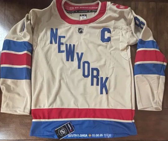 Discover JT Miller New York Rangers 2026 Winter Classic Jersey Size Adult Medium (50) NWT