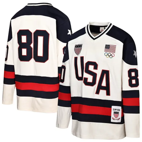 Discover Custom Men's #80 White 2026 Winter Fashion Hockey Jersey Sz S-6XL