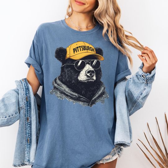 Discover Comfort Colors Pittsburgh Mascot Football Shirt, Retro Sports Fan T-Shirt