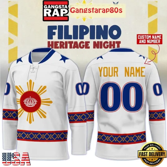 Discover Personalized Los Angeles Kings Filipino Heritage 2026 Lace Hockey Shirt Fan Gear