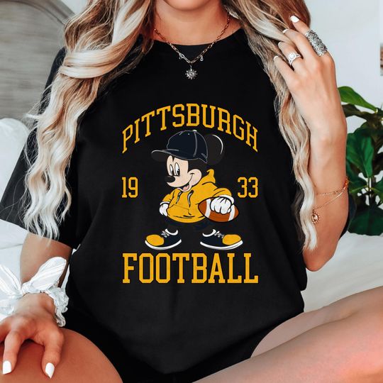 Discover Mickey Pittsburgh Football Shirt: Retro Game Day Tee