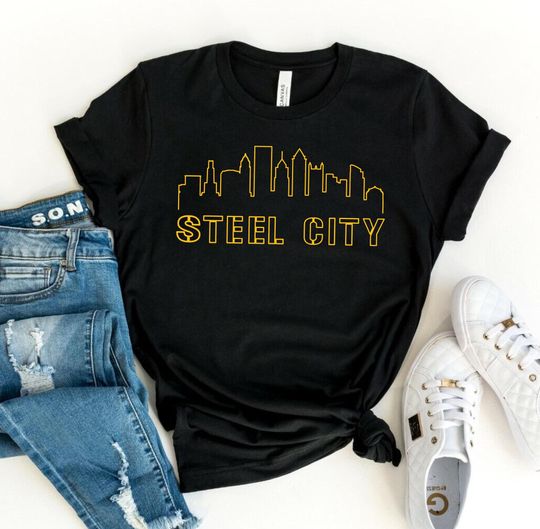 Discover Pittsburgh Steel City Shirt | Black and Yellow | Yinzer | Steeler Penguins Pirates