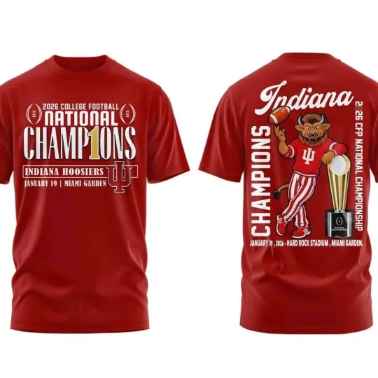 Discover Indiana Hoosiers CFP National Champions January 19 2026 T-Shirt