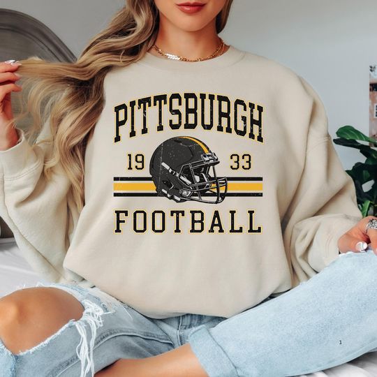 Discover Pittsburgh Football Retro Sweatshirt, Vintage Pittsburgh Shirt, Football Fan Gift