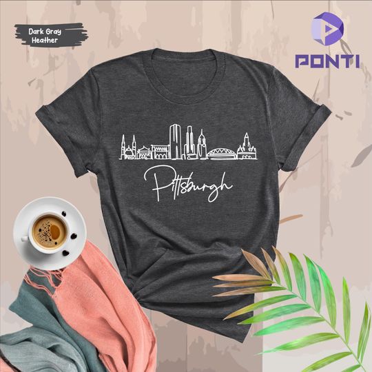 Discover Pittsburgh Skyline Shirt, Home State Shirt, Pittsburgh Map Tee, Pittsburgh Lover Gift