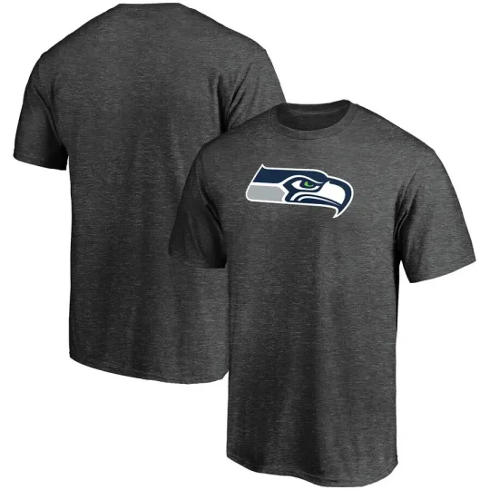 Fanatics Seattle Seahawks Logo T-Shirt Charcoal Gray