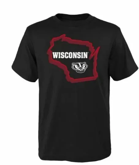 Discover Wisconsin Badge Kids T-Shirt Youth Large