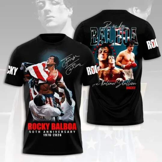 Discover Rocky 50th Anniversary 1976-2026 AOP 3D T-Shirt