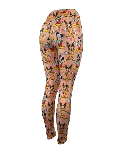 Discover Mickey Mouse Reindeer Christmas Leggings