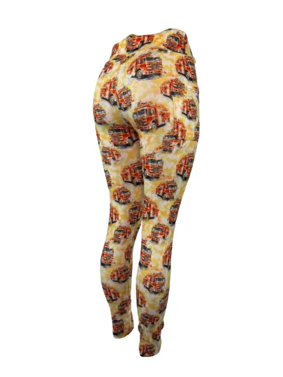 Discover Big Red Firetruck Leggings