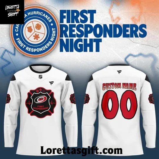 Discover Carolina Hurricane First Responders Night 2026 Personalized Hockey Jersey