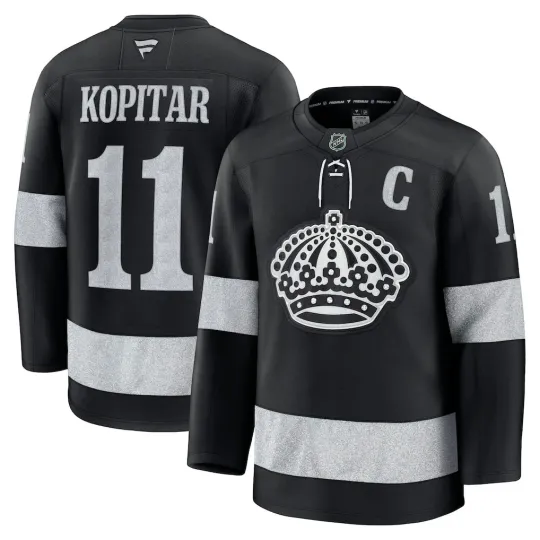 Discover Los Angeles Kings Anze Kopitar Fanatics Black Alternate 2026 Premium NHL Jersey