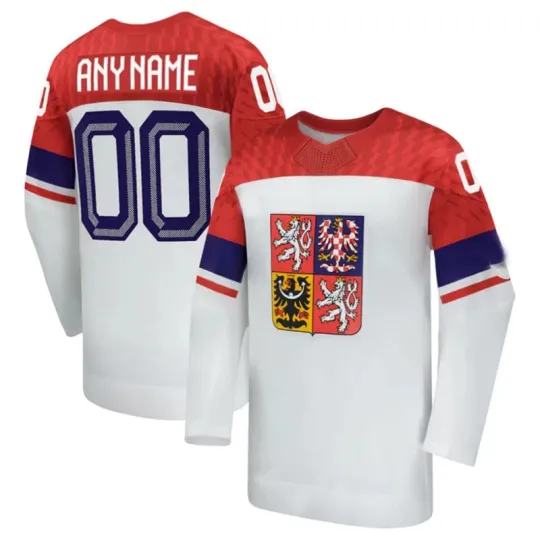 Discover Custom Youth/Men Pastrnak 88 Czech Czechia Hockey Jersey White Red Sewn Any Name