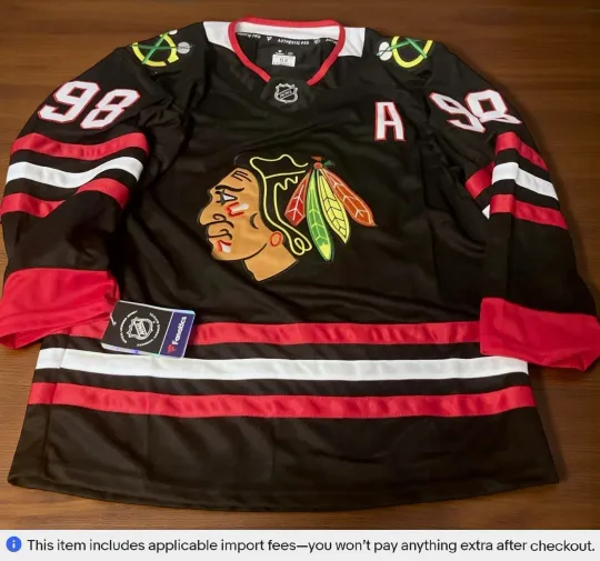 Discover Connor Bedard #98 Chicago Blackhawks 2026 Black Alternate Jersey - Size 52 Large