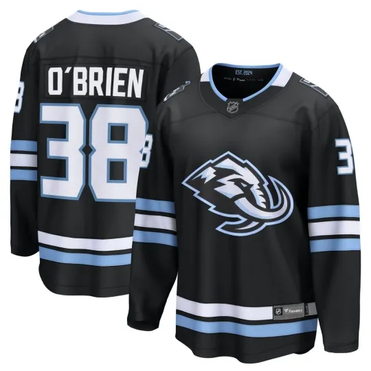 Discover Utah Mammoth Liam O'Brien #38 Fanatics Black Home 2026 Breakaway NHL Jersey