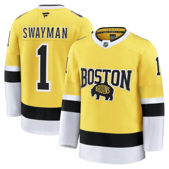 Boston Bruins Jeremy Swayman #1 Fanatics 2026 NHL Stadium Series Premier Jersey