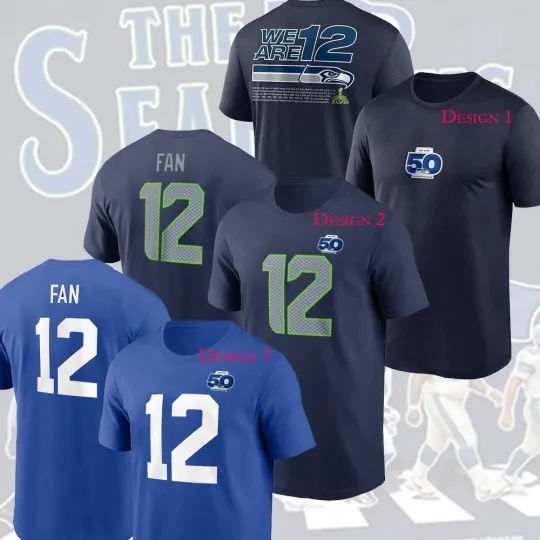 12th Fan Seattle Football 50th Season Both Side For Fans