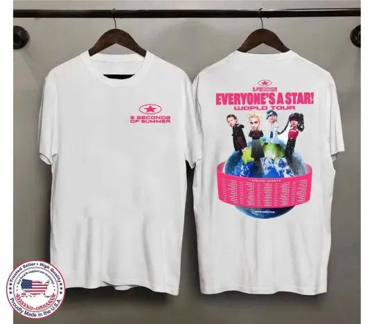 Discover 5 Seconds of Summer Everyone's a Star World Tour 2026 T-Shirt