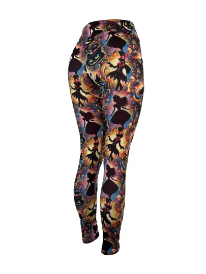 Mystical Alice in Wonderland Cheshire Cat Leggings